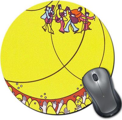 

Rangeele Inkers The Beatles Show Fan Art Round Mousepad(Multicolor)