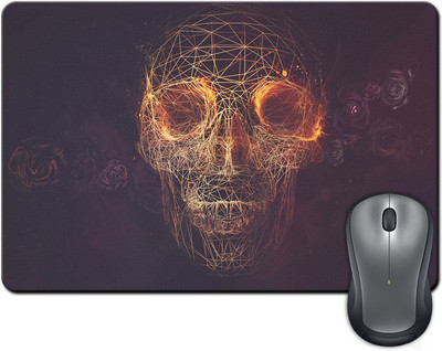 

Rangeele Inkers Skull Polygon Streaks Art Mousepad(Multicolor)
