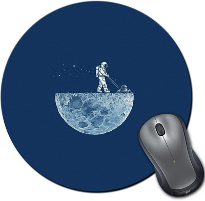 

Rangeele Inkers Cropping Moon Round Mousepad(Multicolor)