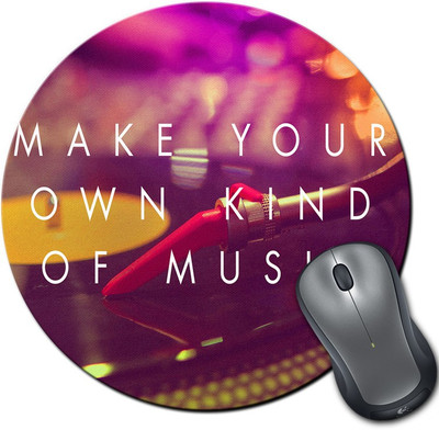 

Rangeele Inkers Make Your Music Round Mousepad(Multicolor)