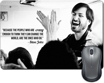 

ShopMantra People Who Are Crazy Enough Quote By Steve Jobs Mousepad(Multicolor)