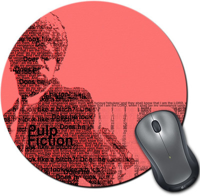 

Rangeele Inkers Pulp Fiction Typography Round Mousepad(Multicolor)
