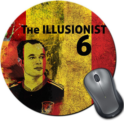 

ShopMantra AndréS Iniesta Spain Football Round Mousepad- SMMR00000236 Mousepad(Multicolor)