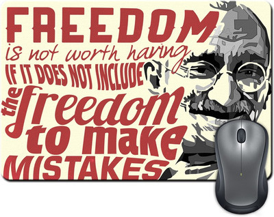 

ShopMantra Mahatma Gandhi Freedom Quote Mousepad(Multicolor)