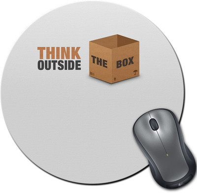 

Rangeele Inkers Think Outside Of The Box Round Mousepad(Multicolor)