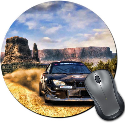 

Rangeele Inkers Dirt 2 Black Car Round Mousepad(Multicolor)