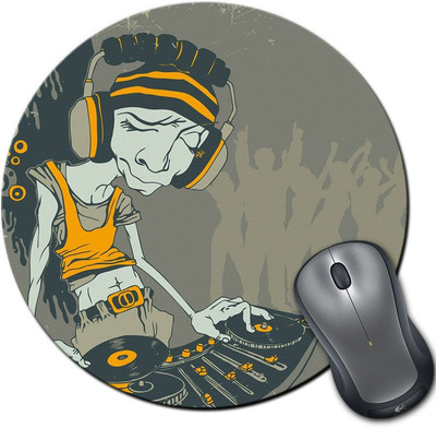 

Rangeele Inkers Dj Spinnin Round Mousepad(Multicolor)
