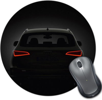 

Rangeele Inkers Stylish Black Car Back Round Mousepad(Multicolor)
