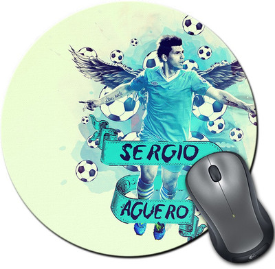 

ShopMantra Sergio AgüEro Argentina Football Round Mousepad- SMMR00000247 Mousepad(Multicolor)