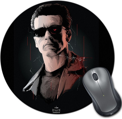 

Rangeele Inkers Terminator Fan Art Round Mousepad(Multicolor)