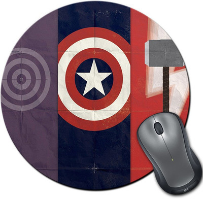 

Rangeele Inkers Avengers Comic Minimals Round Mousepad(Multicolor)