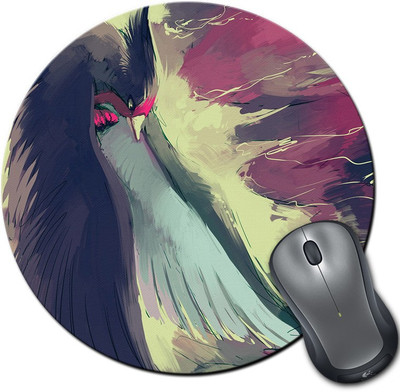 

Rangeele Inkers Awesome Bird Painting Round Mousepad(Multicolor)