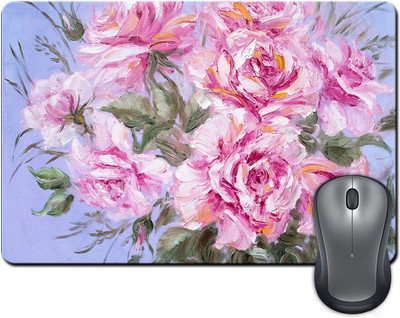 

ShopMantra Pink Roses Crayon Paint Mousepad(Multicolor)