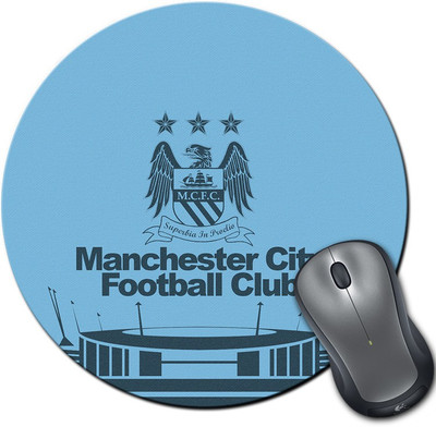 

Rangeele Inkers Manchester City Football Club Round Mousepad(Multicolor)