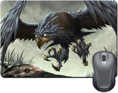 

Rangeele Inkers Glint Hawk 3D Art Work Mousepad(Multicolor)