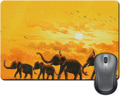 

Rangeele Inkers Elephant Paintings Mousepad(Multicolor)