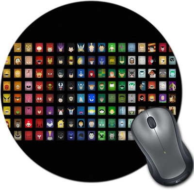 

Rangeele Inkers Superheroes Icon Round Mousepad(Multicolor)