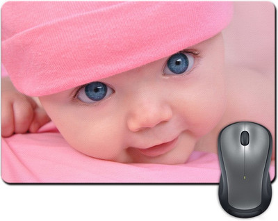 

ShopMantra Blue Eyed Baby With Pink Cap Mousepad(Multicolor)