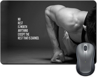 

ShopMantra No Rest Is Worth Anything Except The Rest That Is Earned Mousepad(Multicolor)