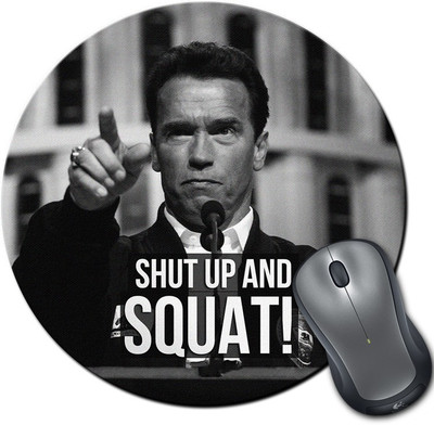 

Rangeele Inkers Shut Up And Sqat Round Mousepad(Multicolor)