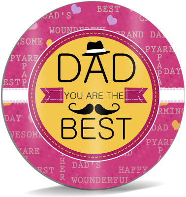 

SKY TRENDS Dad You Are The Best With Dark Pink Background And Yellow Color Unique Gifts For Happy Father's Day Mousepad(Multicolor)