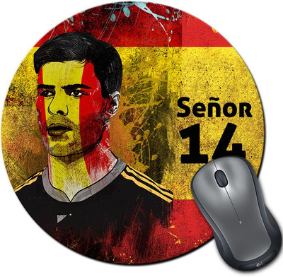 

ShopMantra Xabi Alonso Spain Football Round Mousepad- SMMR00000257 Mousepad(Multicolor)