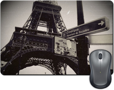 

ShopMantra Vintage Eiffel Tower Photograph Mousepad(Multicolor)