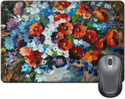 

Rangeele Inkers Flowers Painting Art Mousepad(Multicolor)