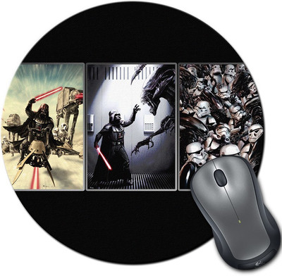 

Rangeele Inkers Stars Wars Vader Army Art Round Mousepad(Multicolor)