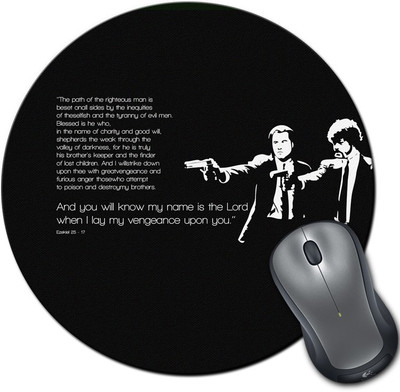

Rangeele Inkers Pulp Fiction Long Quote Round Mousepad(Multicolor)
