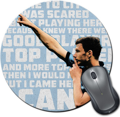 

ShopMantra Edin Dzeko Man City Round Mousepad- SMMR00000121 Mousepad(Multicolor)