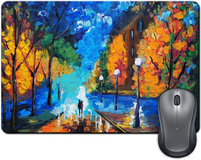 

ShopMantra Couple On Road Canvas Painting Mousepad(Multicolor)