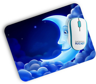 Shoppers Bucket My Moon Mousepad(Blue)