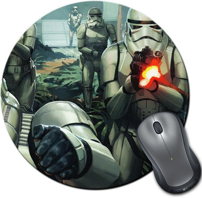 

Rangeele Inkers Stars Wars Robots Round Mousepad(Multicolor)