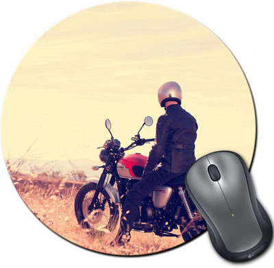 

Rangeele Inkers Bike Travel Round Mousepad(Multicolor)