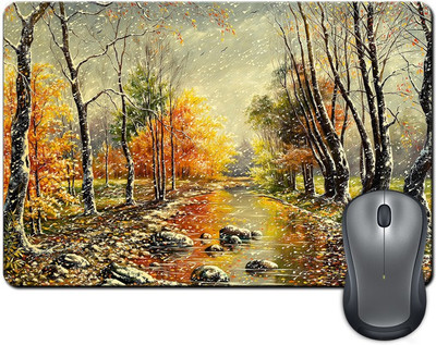 

ShopMantra Landscape Nature Winter Painting Mousepad(Multicolor)