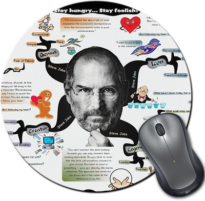 

Rangeele Inkers Steve Jobs Quotes Round Mousepad(Multicolor)