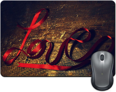 

ShopMantra Love Ribbon Typography Mousepad(Multicolor)