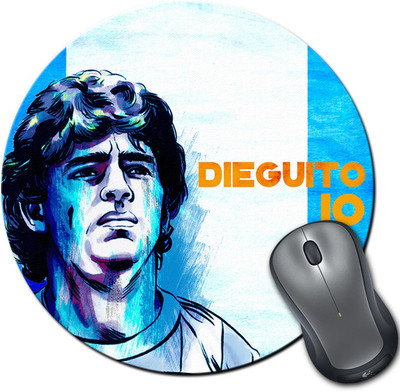 

ShopMantra Diego Armanda Maradona Argentina Football Round Mousepad- SMMR00000284 Mousepad(Multicolor)