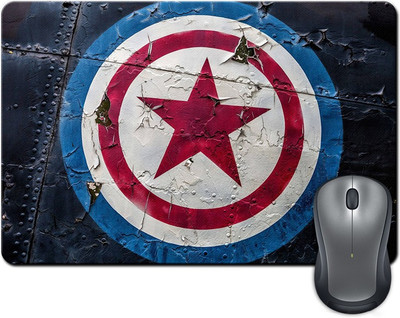

Rangeele Inkers Captain America Shield Print Mousepad(Multicolor)