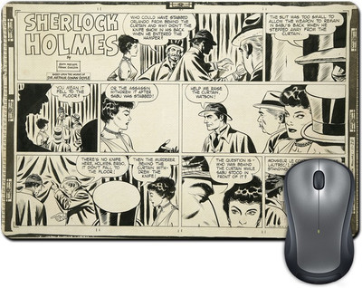 

Rangeele Inkers Sherlock Holmes Comic Strip Mousepad(Multicolor)