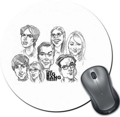 

Rangeele Inkers The Big Bang Theory Sketch Round Mousepad(Multicolor)