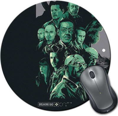 

Rangeele Inkers Breaking Bad Art Round Mousepad(Multicolor)