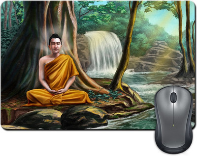 

ShopMantra Buddha Meditating Under Tree Oil Paint Mousepad(Multicolor)