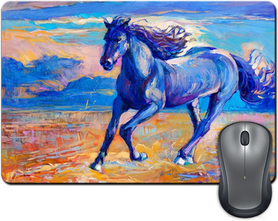 

ShopMantra Blue Horse Running Brush Paint Mousepad(Multicolor)