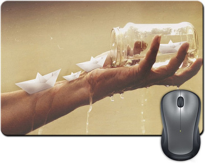 

Rangeele Inkers Paper Boats Mousepad(Multicolor)
