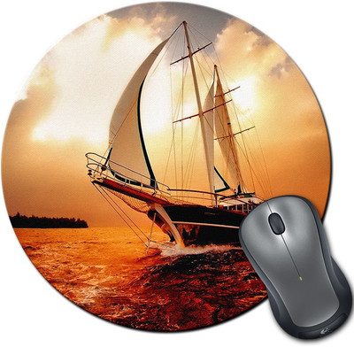 

Rangeele Inkers Travel Ship Round Mousepad(Multicolor)