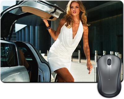 

Rangeele Inkers Beautiful Girl On Car Mousepad(Multicolor)