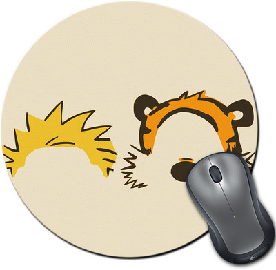

Rangeele Inkers Calvin Hobbes Minimal Round Mousepad(Multicolor)