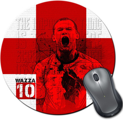 

ShopMantra Wazza Rooney England Football Round Mousepad- SMMR00000264 Mousepad(Multicolor)